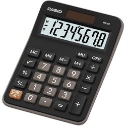 Калькулятор настольный компактный Casio MX-8B 8-разрядный черный